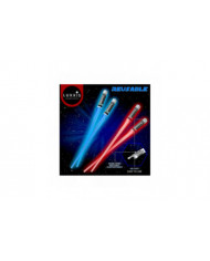 Baguettes de sabre laser s’allument baguettes lumineuses pour Star Wars cadeaux ensemble thème fête plaisir [2 paires