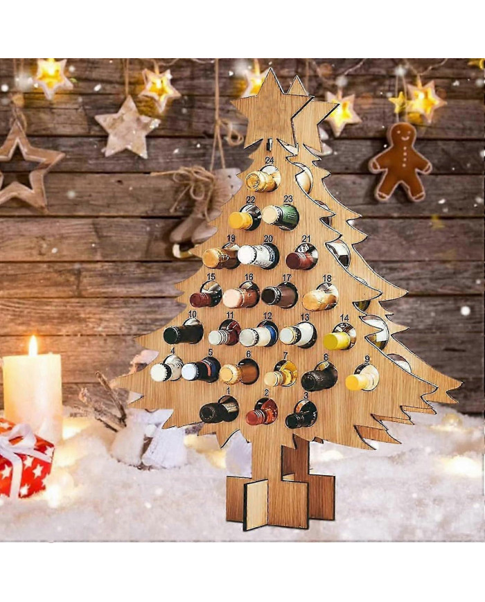 Calendrier de l’Avent vin de Noël, compte à rebours de 24 jours calendrier de l’Avent décoration support à vin, [...]