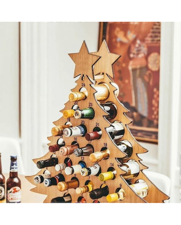 Calendrier de l’Avent vin de Noël, compte à rebours de 24 jours calendrier de l’Avent décoration support à vin, [...]