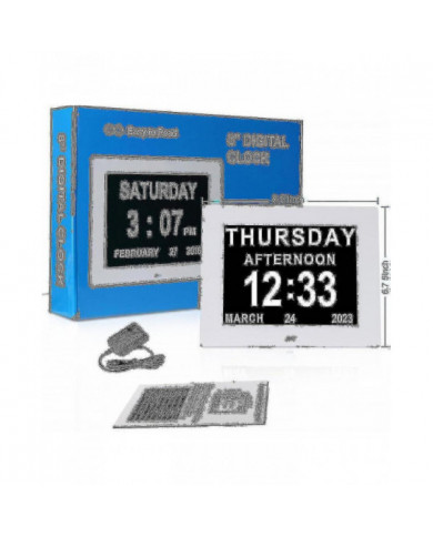 Horloge de démence Horloge Alzheimer Grande horloge de calendrier numérique pour les personnes âgées, horloge avec [...]