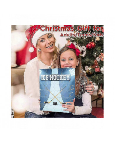 Calendrier de l’Avent Hockey 2024-celui avec 24 petites portes, compte à rebours de 24 jours pour les vacances