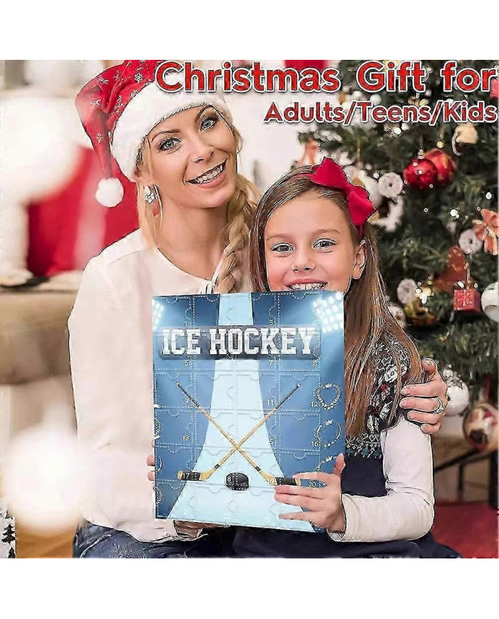 Calendrier de l’Avent Hockey 2024-celui avec 24 petites portes, compte à rebours de 24 jours pour les vacances