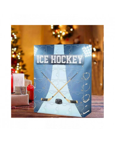 Calendrier de l’Avent Hockey 2024-celui avec 24 petites portes, compte à rebours de 24 jours pour les vacances