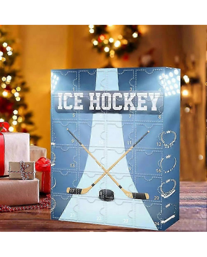 Calendrier de l’Avent Hockey 2024-celui avec 24 petites portes, compte à rebours de 24 jours pour les vacances