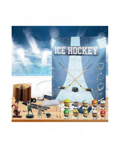 Calendrier de l’Avent Hockey 2024-celui avec 24 petites portes, compte à rebours de 24 jours pour les vacances