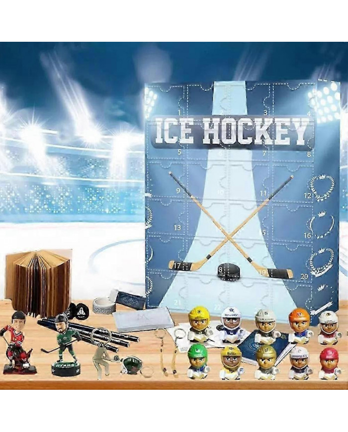 Calendrier de l’Avent Hockey 2024-celui avec 24 petites portes, compte à rebours de 24 jours pour les vacances