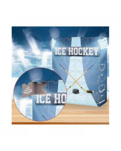 Calendrier de l’Avent Hockey 2024-celui avec 24 petites portes, compte à rebours de 24 jours pour les vacances