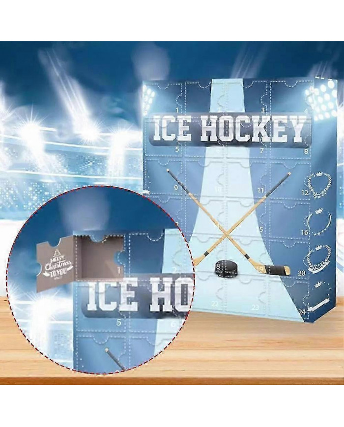 Calendrier de l’Avent Hockey 2024-celui avec 24 petites portes, compte à rebours de 24 jours pour les vacances