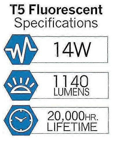 T5 Haute Efficacité 840 Blanc Froid Fluorescent 549mm Tube 4000k HE (FH1840)