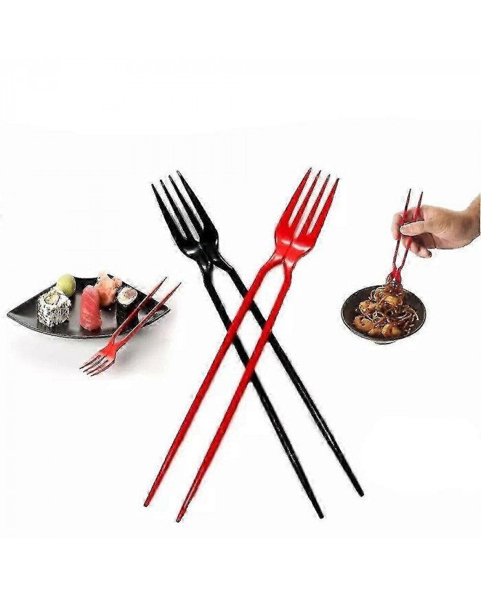 10pcs fourchette baguettes en un, Chork 24 Count Pack Fourchette Baguettes Combo