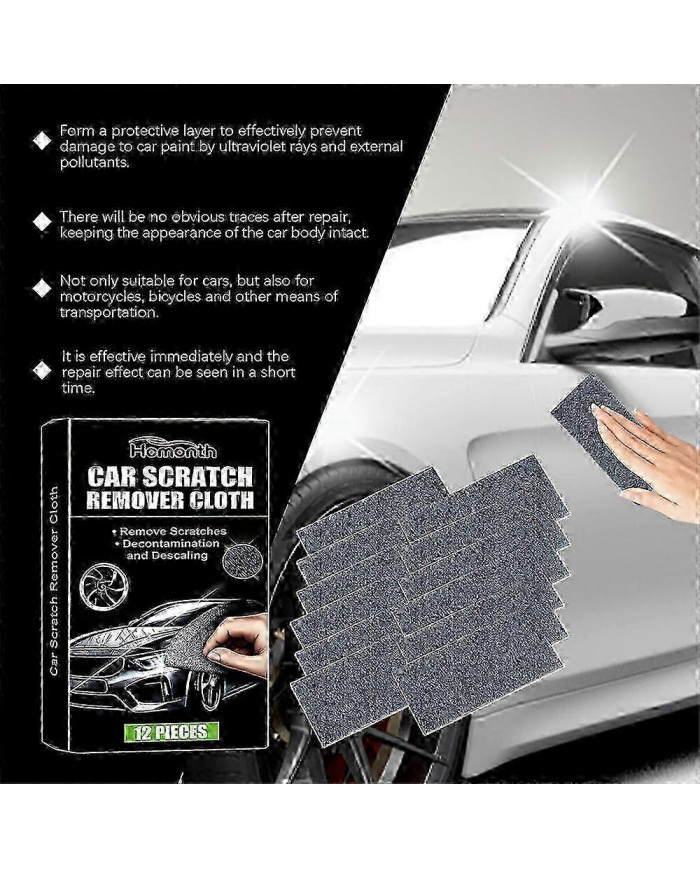 12pcs Nano Sparkle Cloth pour les rayures de voiture Nano Magic Cloth Scratch Remover