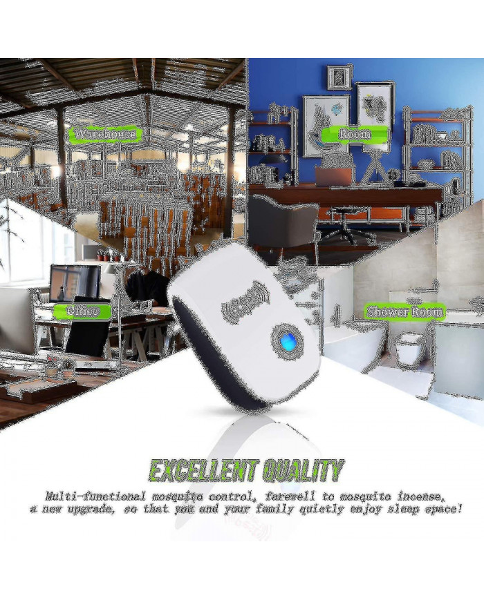 4 pièces contre les souris Ultrasonic Pest Repellent Electronic Insect