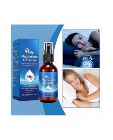 2pcs spray d’huile de magnésium, spray d’huile de magnésium pur, spray d’huile de magnésium naturel 100% pur