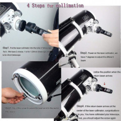 Telescope Laser Collimator 1.25inch, Bysameyee Calibrator With 2 Adapter For Newtonian Reflector Telescope Collimation