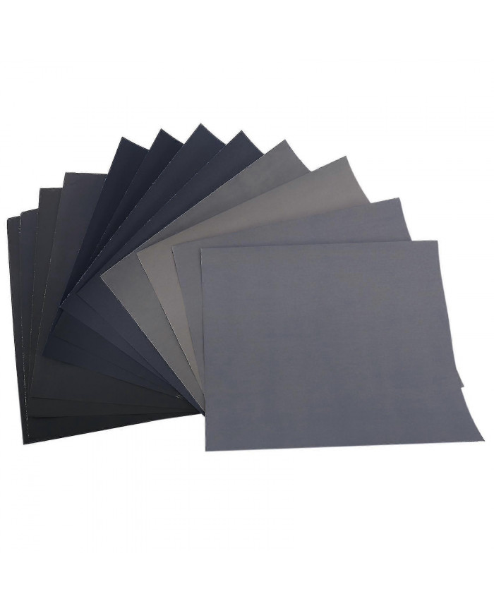 Grit 1500 2000 2500 3000 5000 7000 Papier de verre abrasif - Paquet de 12