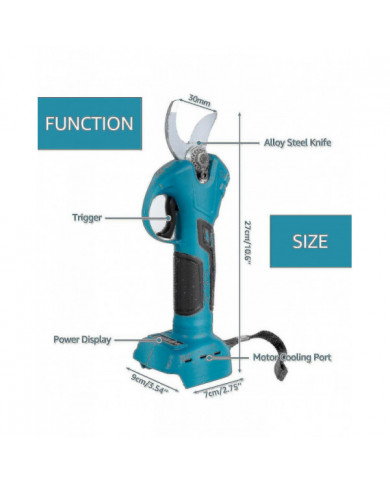 Sécateur électrique sans fil de 40mm Scissor Cutter Sécateur Pour Makita 18v