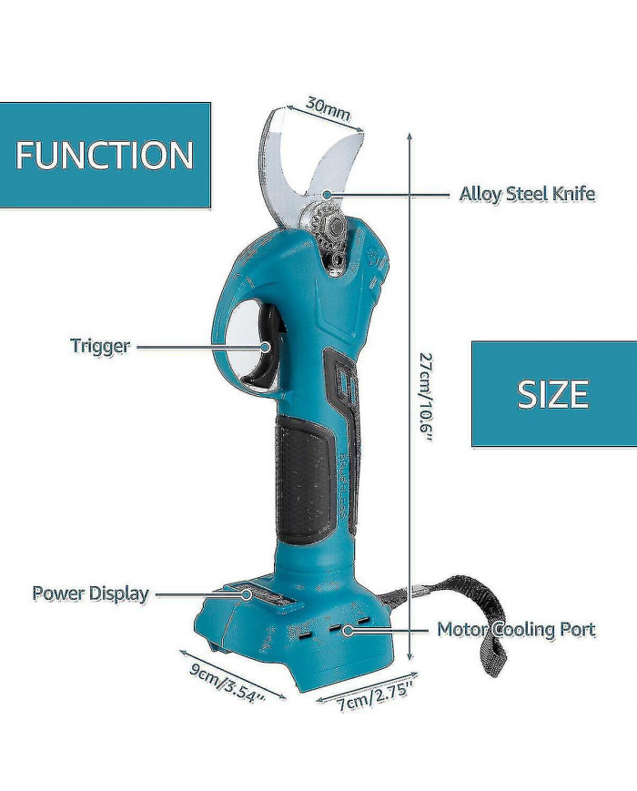 Sécateur électrique sans fil de 40mm Scissor Cutter Sécateur Pour Makita 18v