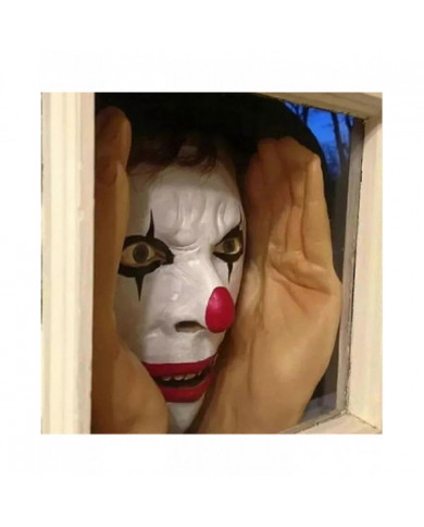 Scary Peeper Freak Halloween Décoration Clown Autocollants de fenêtre d’intérieur et d’extérieur