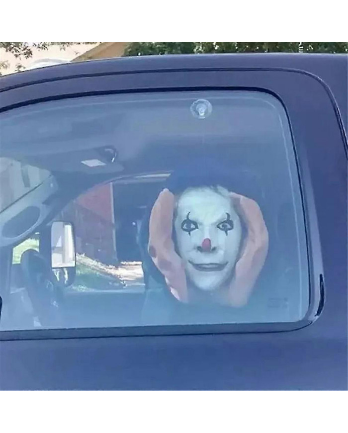 Scary Peeper Freak Halloween Décoration Clown Autocollants de fenêtre d’intérieur et d’extérieur