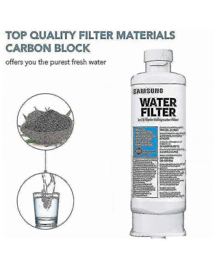 3 Pack Filtre à eau de réfrigérateur pour Samsung Da97-17376b Haf-qin Da97-08006c Qualité