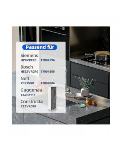 4pcs filtres à charbon actif pour hotte aspirante Siemens Hz9vrcr0 17004796 / Bosch Hez9vrcr0 17004805 / Neff [...]
