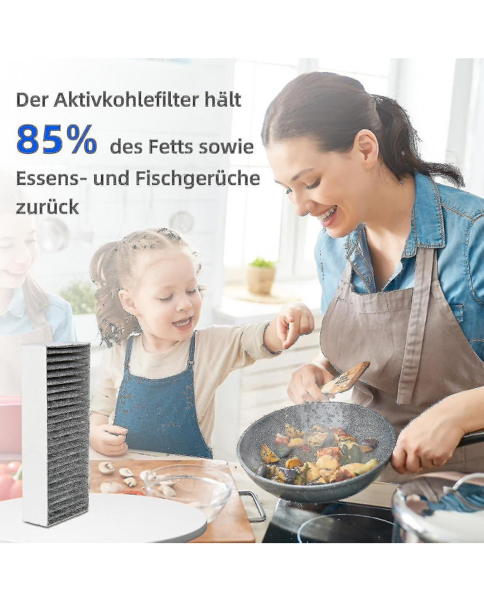 4pcs filtres à charbon actif pour hotte aspirante Siemens Hz9vrcr0 17004796 / Bosch Hez9vrcr0 17004805 / Neff [...]