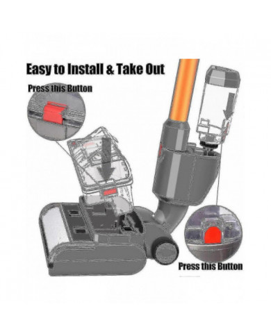 Compatible V15 V11 V10 V8 V7 Brosse à balai électrique humide et sèche avec fonction de nettoyage et de nettoyage