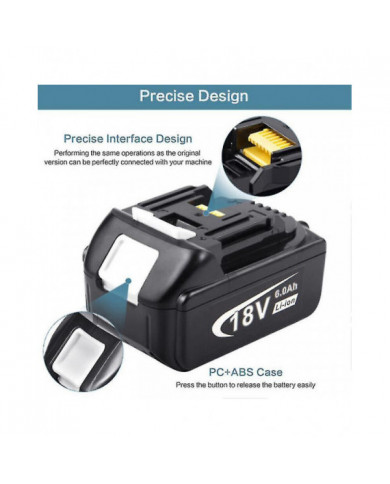 2pcs remplacement pour Makita batterie 18v compatible avec la batterie Makita 18v