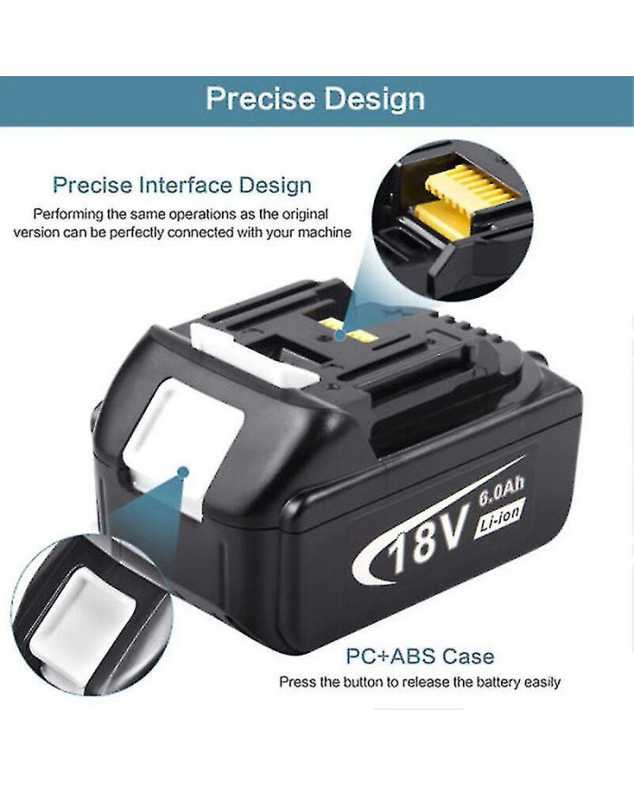 2pcs remplacement pour Makita batterie 18v compatible avec la batterie Makita 18v