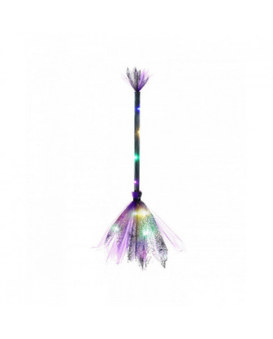 Halloween Décor Balai Sorcière Led Balai Maquillage Party Glowing Mount World Of Warcraft Balai d’Halloween