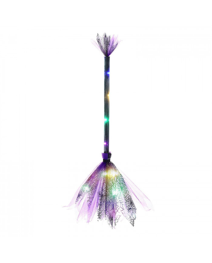 Halloween Décor Balai Sorcière Led Balai Maquillage Party Glowing Mount World Of Warcraft Balai d’Halloween
