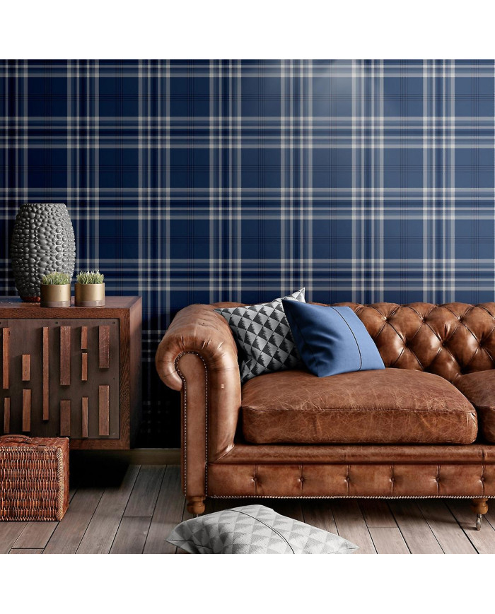 Catherine Lansfield Kelso Papier peint à carreaux Muriva