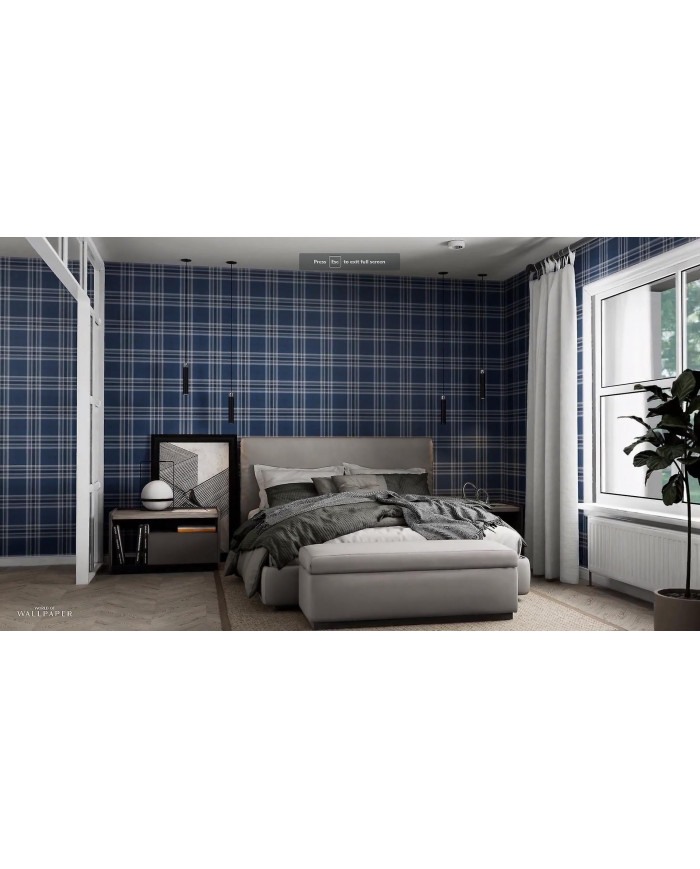 Catherine Lansfield Kelso Papier peint à carreaux Muriva