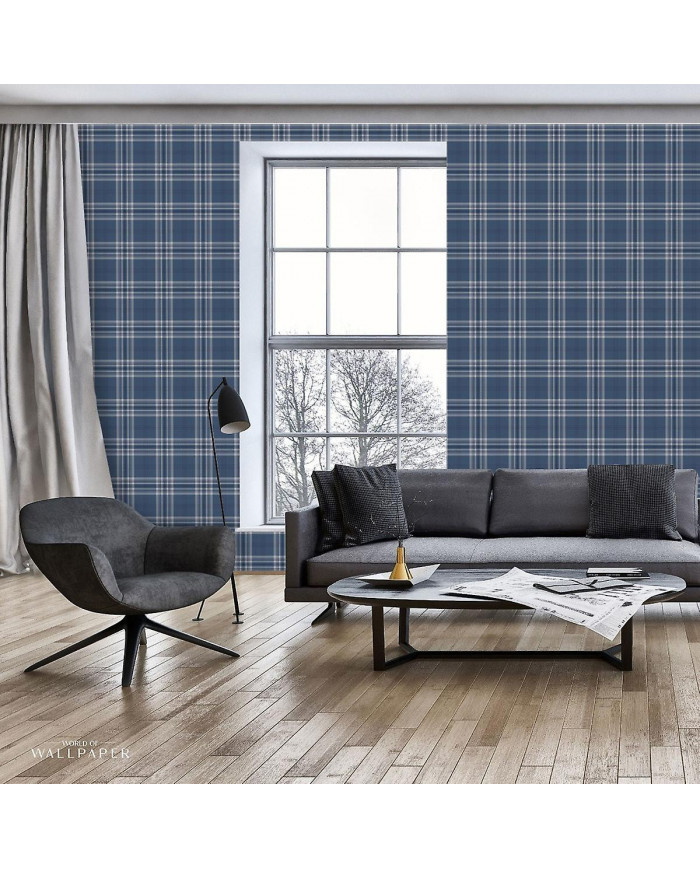 Catherine Lansfield Kelso Papier peint à carreaux Muriva