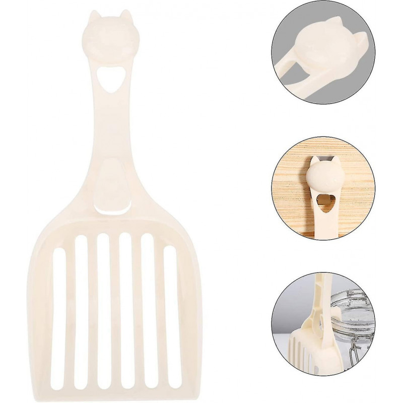 2pcs Litter Scoop, Plastic Litter Scoop With Pp Material, Durable Litter Sieve Scoop - Designed For Easy Sifting Niuniu