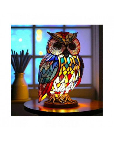 Animal Table lampe vitrail teinté veilleuse rétro lampes de bureau Home Decor