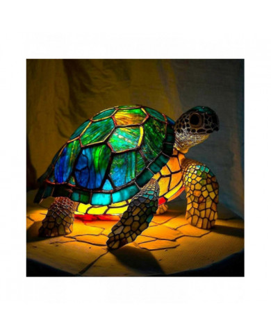 Animal Table lampe vitrail teinté veilleuse rétro lampes de bureau Home Decor