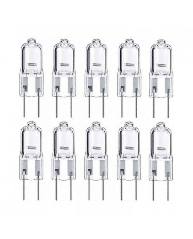 10pcs G6.35 Ampoules halogènes 2 broches 12v 35w, blanc chaud 2700k, pour lustres, lumières de piste, lumières de [...]