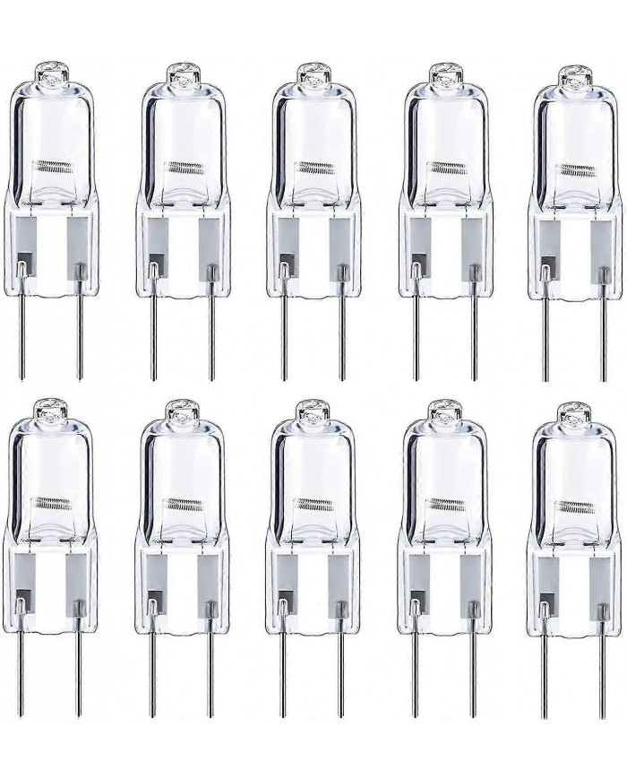 10pcs G6.35 Ampoules halogènes 2 broches 12v 35w, blanc chaud 2700k, pour lustres, lumières de piste, lumières de [...]