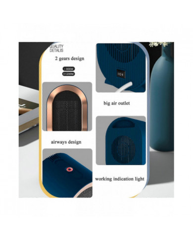 Chauffage à piles pour camping, chauffage d’appoint pour bureau, 3 réglages de chaleur, option de ventilateur [...]