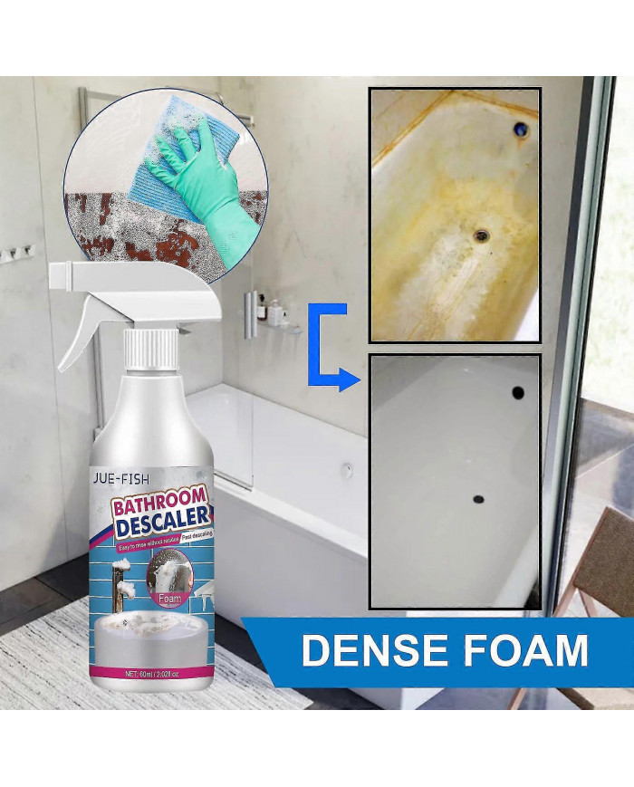 Nettoyant de salle de bain Salle de bain Détartrant en verre à carrelage Robinet Dissolvant Baignoire Nettoyant 60ml