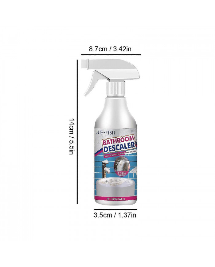 Nettoyant de salle de bain Salle de bain Détartrant en verre à carrelage Robinet Dissolvant Baignoire Nettoyant 60ml