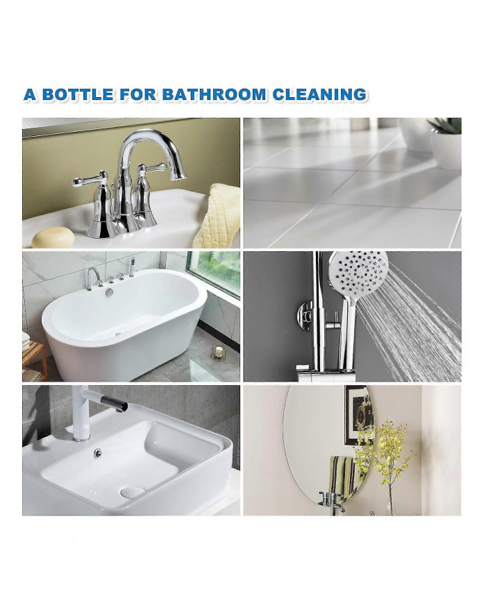 Nettoyant de salle de bain Salle de bain Détartrant en verre à carrelage Robinet Dissolvant Baignoire Nettoyant 60ml