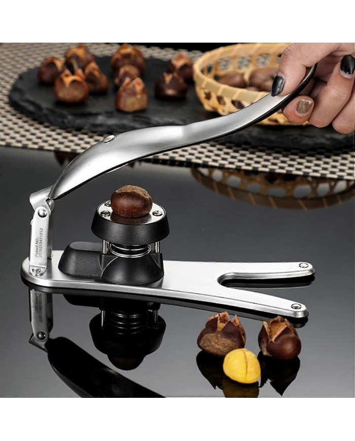 Ouvre-châtaigne Coupe-châtaigne Pinces à châtaignes en acier inoxydable Découseur rapide de pelure de châtaigne [...]