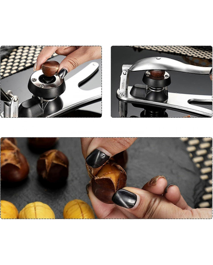 Ouvre-châtaigne Coupe-châtaigne Pinces à châtaignes en acier inoxydable Découseur rapide de pelure de châtaigne [...]
