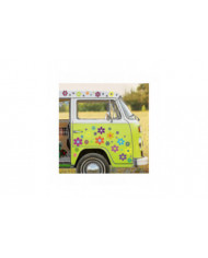 96 Pièces Voiture Fleurs Autocollants 60's Hippie Thème Party Stickers Multicolore Daisy Stickers Vinyle Retro [...]