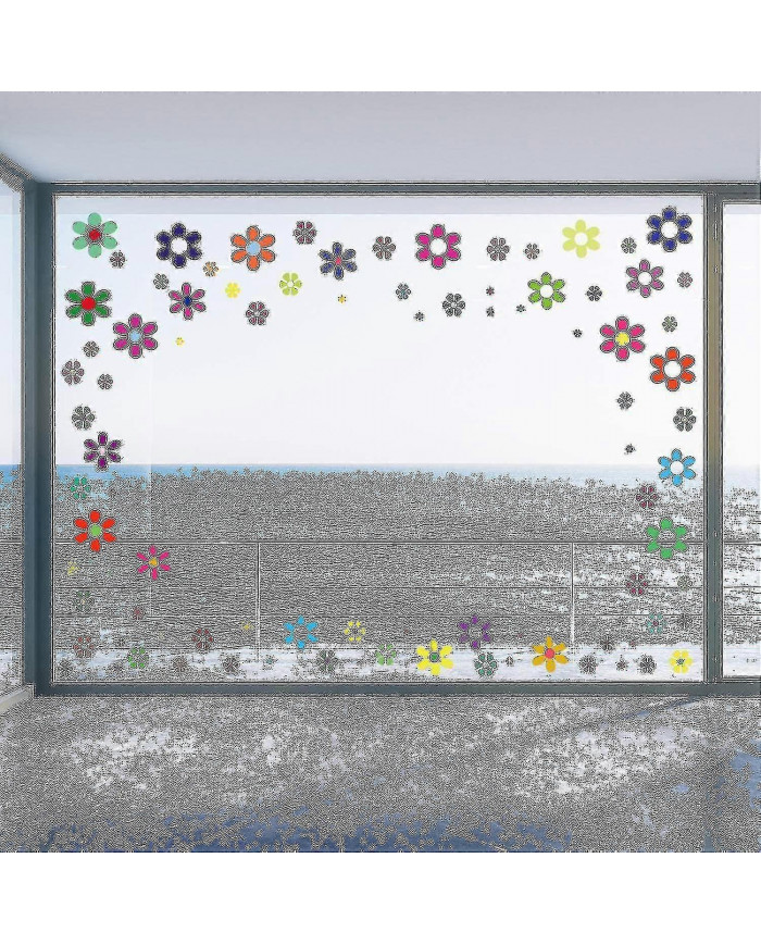 96 Pièces Voiture Fleurs Autocollants 60's Hippie Thème Party Stickers Multicolore Daisy Stickers Vinyle Retro [...]