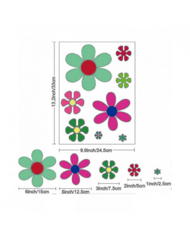 96 Pièces Voiture Fleurs Autocollants 60's Hippie Thème Party Stickers Multicolore Daisy Stickers Vinyle Retro [...]
