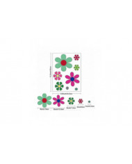 96 Pièces Voiture Fleurs Autocollants 60's Hippie Thème Party Stickers Multicolore Daisy Stickers Vinyle Retro [...]