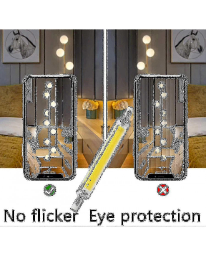 R7s Ampoule LED 118mm 30W Dimmable, Blanc chaud 3000k 3000LM, Linéaire Remplacer J118 300W Lampe Halogéne, 360 A